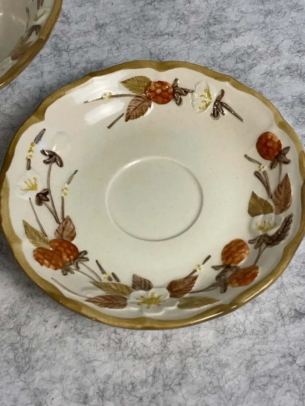 Vintage Metlox Poppy Trail Autumn Berry Small Bowl and Saucer Set
